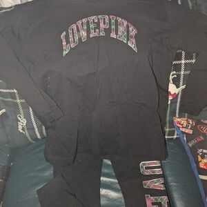 Black LOVE PINK Long Sleeve and Leggings Set